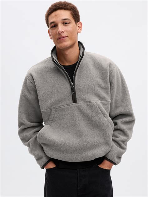 gap fleece pullover|gap leather fleece.